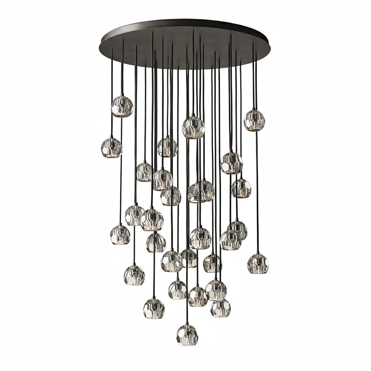 Kristal Crystal Round Cluster Chandelier