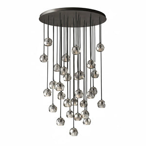 Kristal Crystal Round Cluster Chandelier