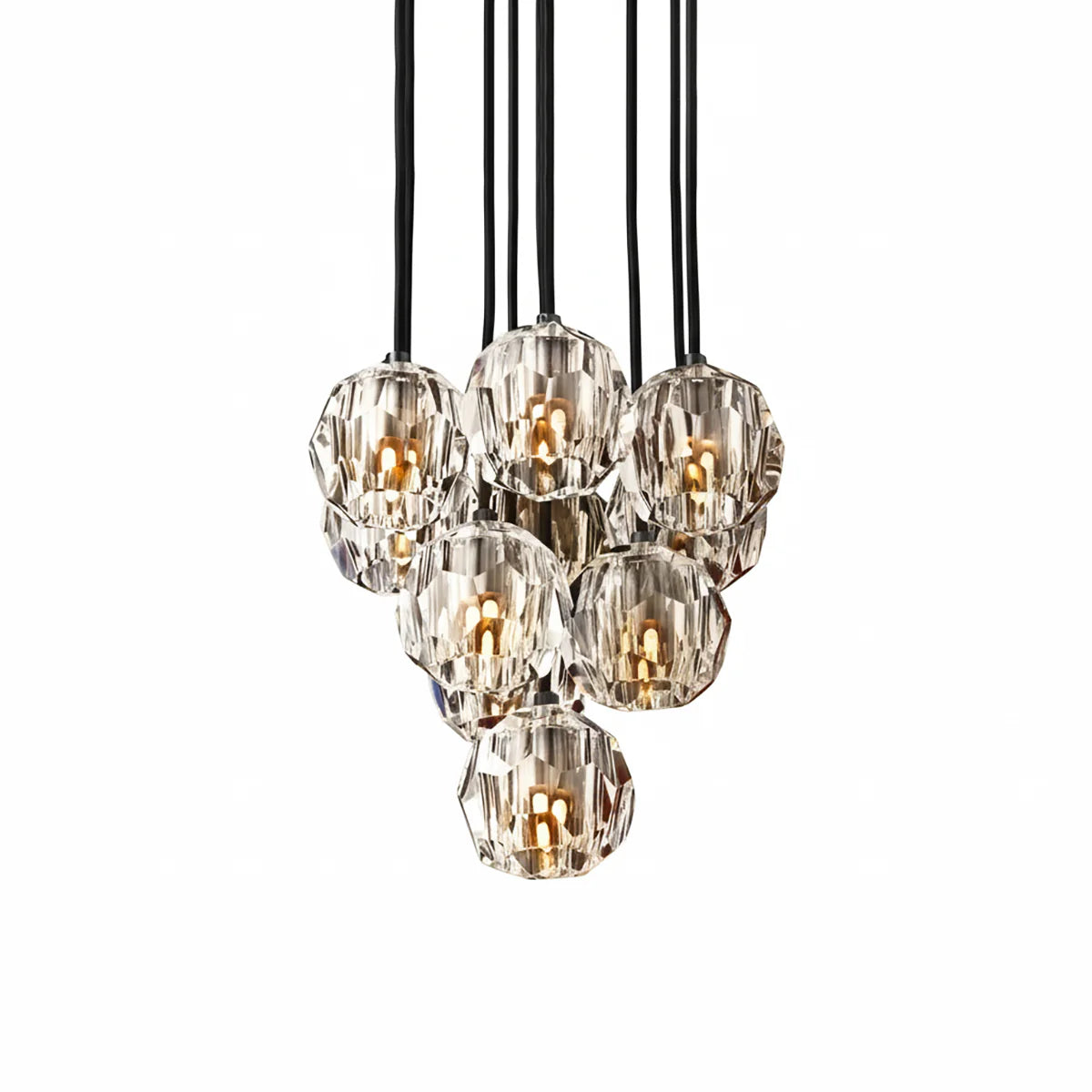 Kristal Crystal Round Cluster Chandelier