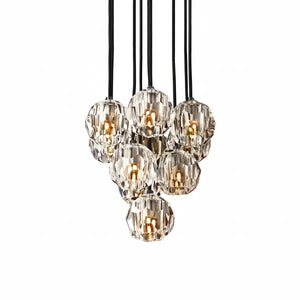 Kristal Crystal Round Cluster Chandelier