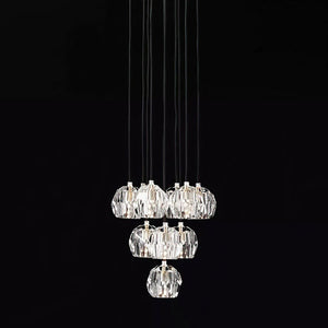 Kristal Crystal Round Cluster Chandelier