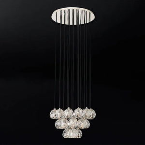 Kristal Crystal Round Cluster Chandelier