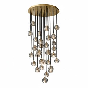 Kristal Crystal Round Cluster Chandelier