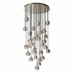 Kristal Crystal Round Cluster Chandelier