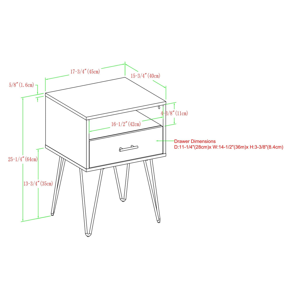 Croft Nightstand / Side Table, Set of 2