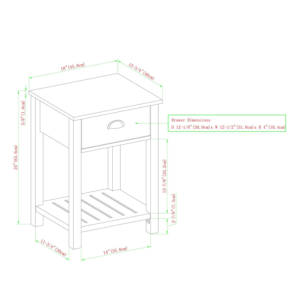 Country Nightstand / Side Table