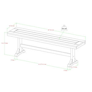 Millwright Solid Wood Dining Bench