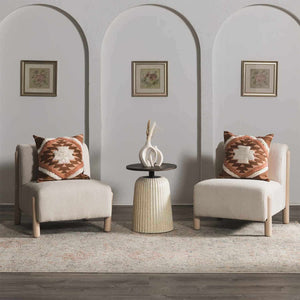 Reeves Orange Diamond Textured Throw Pillow