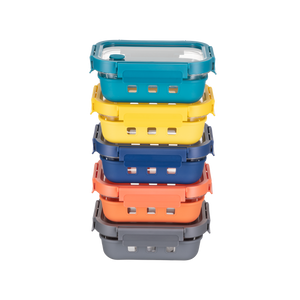 Multicolor Glass Storage Set