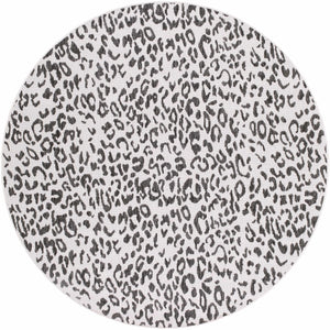 Alderbury White Leopard Print Rug