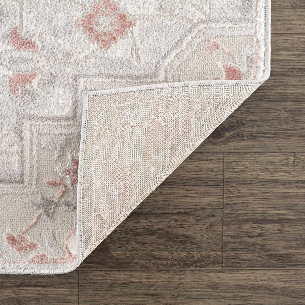 Calum Pink Floral Thick Area Rug - Clearance