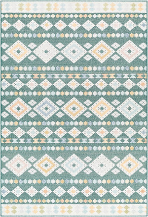 Zarinah Coastal Medium Green Area Rug