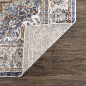 Aurum Blue & Beige Washable Area Rug
