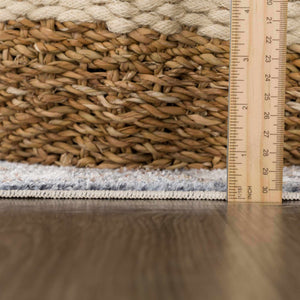 Aurum Blue & Beige Washable Area Rug