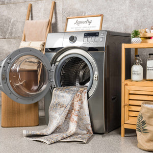 Emke Flat Pile Washable Rug