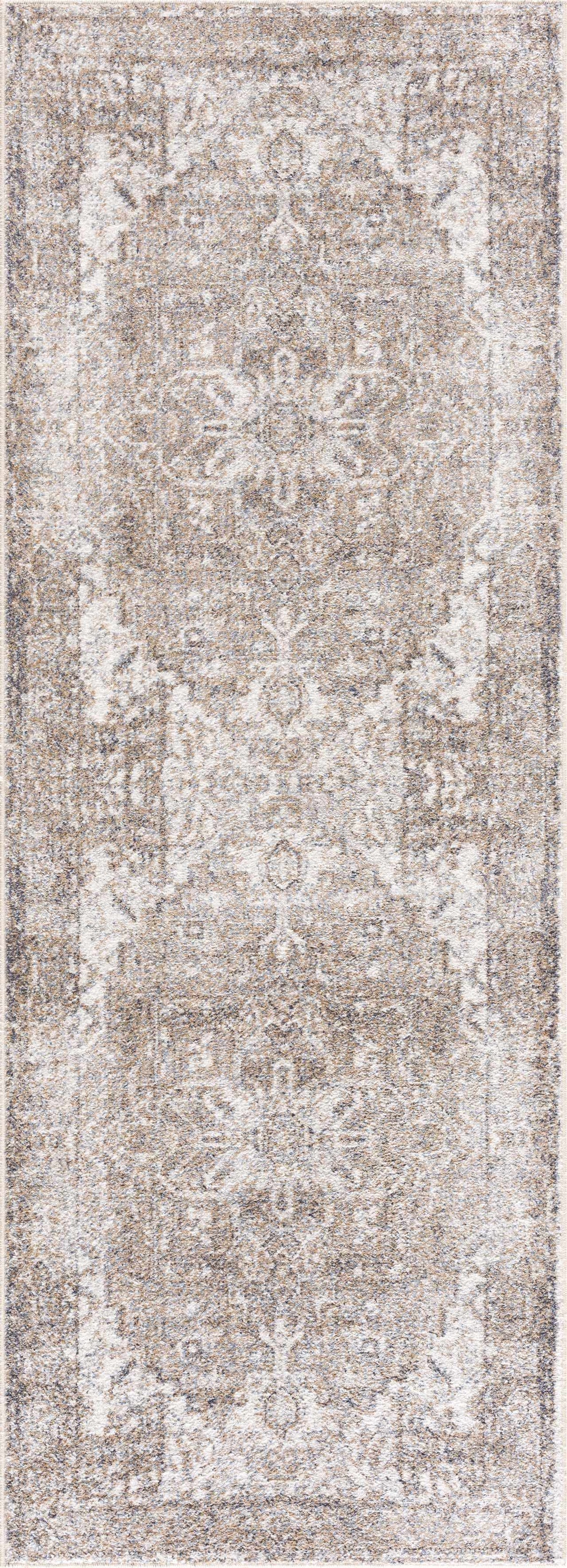 Blue Brown Hera Washable area rug