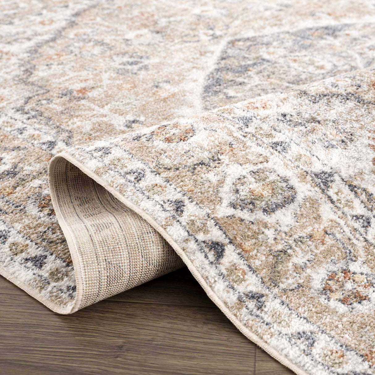 Beige Hiti Washable area rug