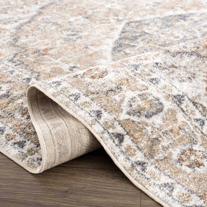 Beige Hiti Washable area rug