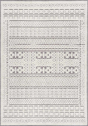 Bahar Cream & Gray Washable Area Rug - Clearance