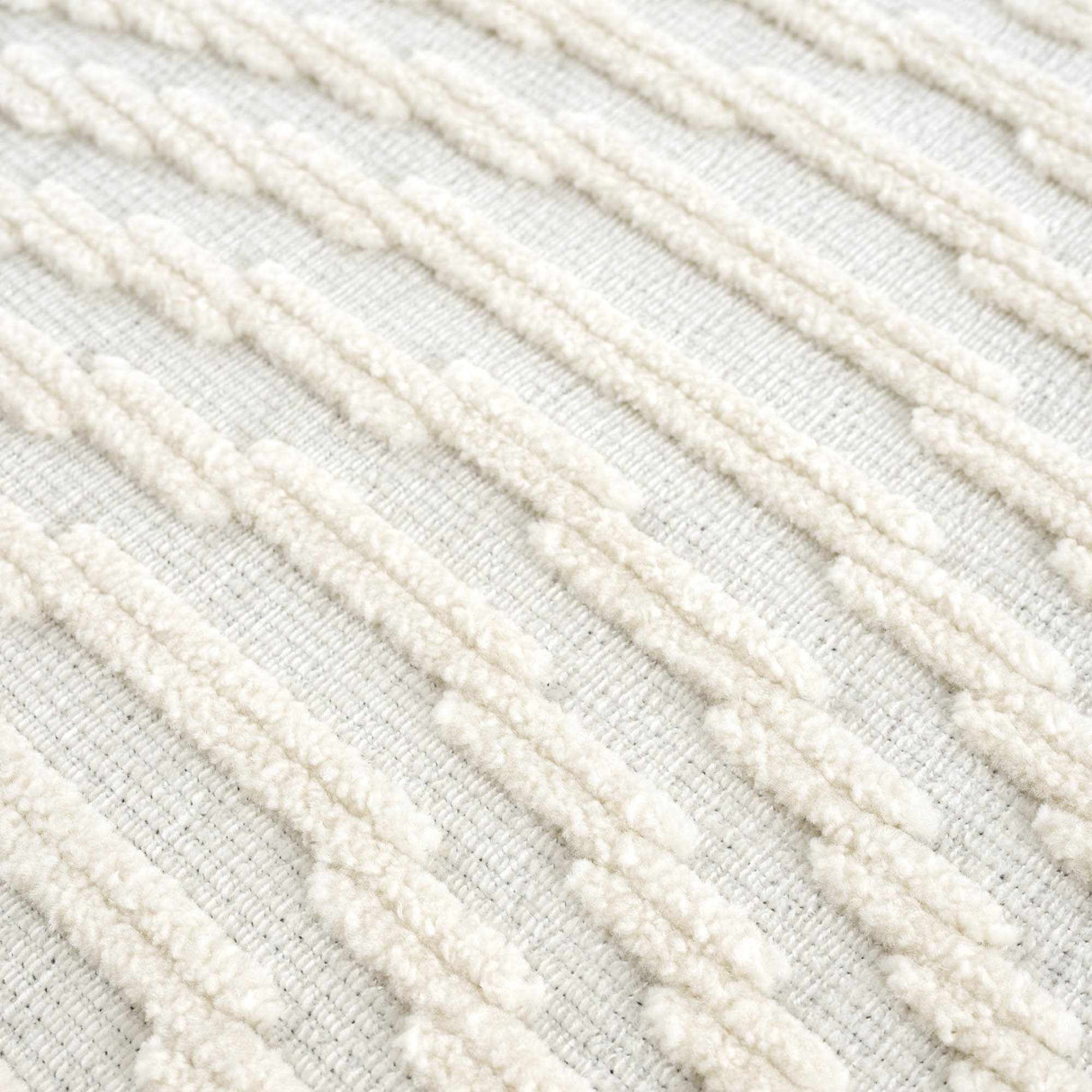 Deron White Washable 3D Rug