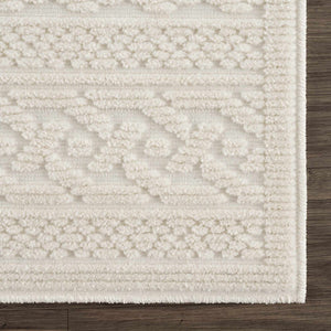 Fadey White 3D Washable Rug