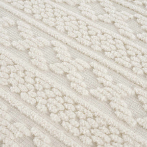 Fadey White 3D Washable Rug