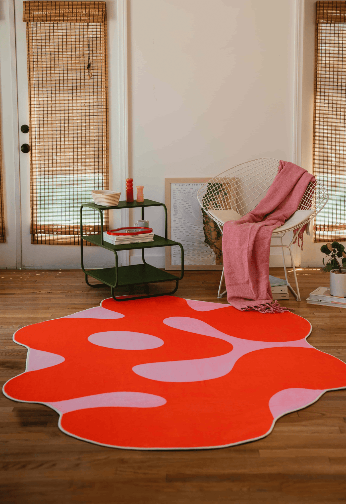 Irregular Orange Moss Design Rug by Johann Banta