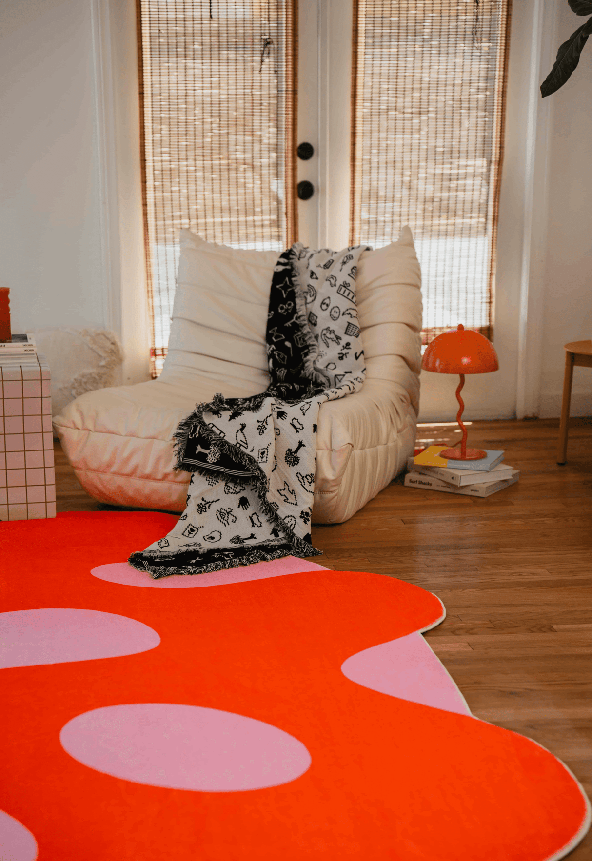 Irregular Orange Moss Design Rug by Johann Banta