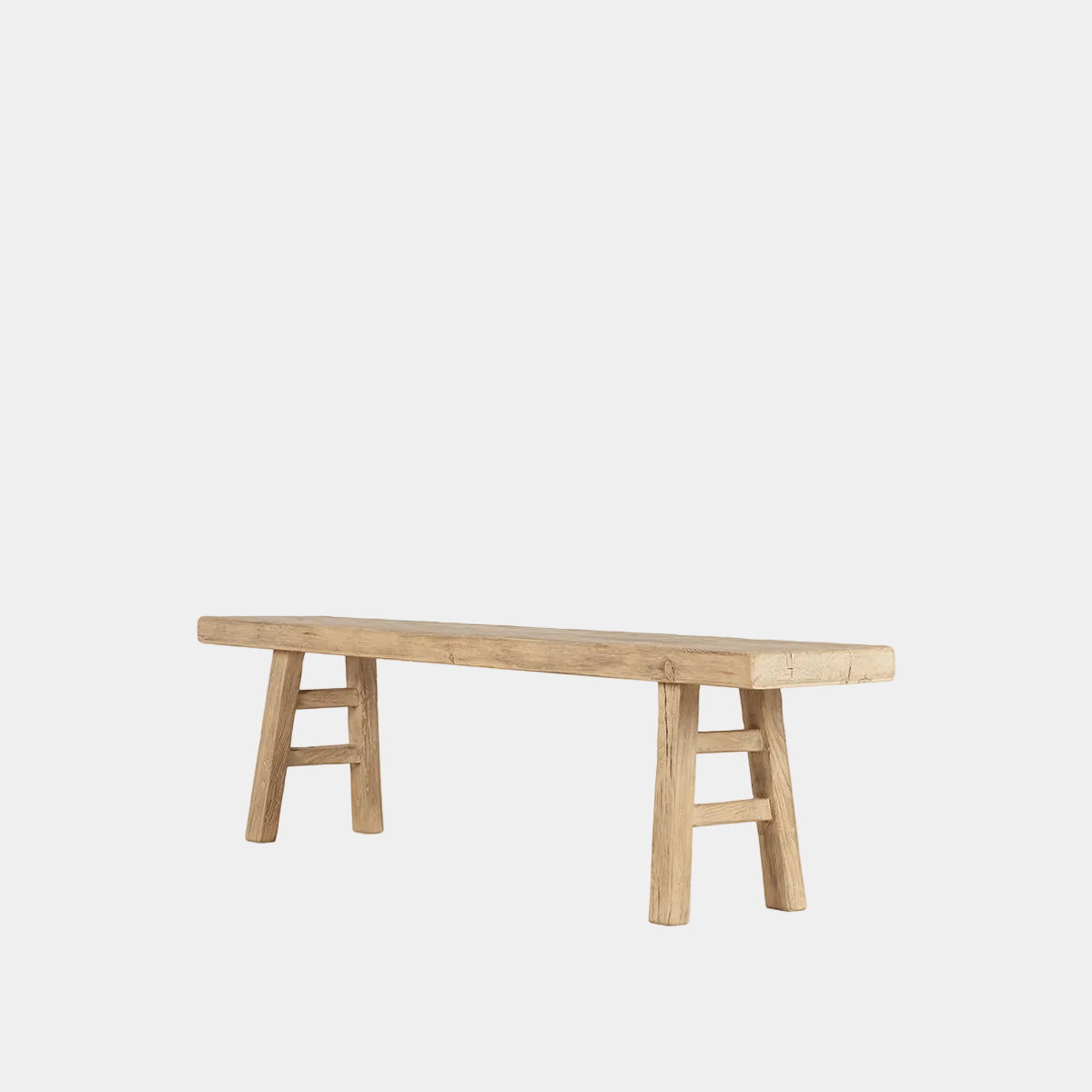 Large Elm Wood Bench