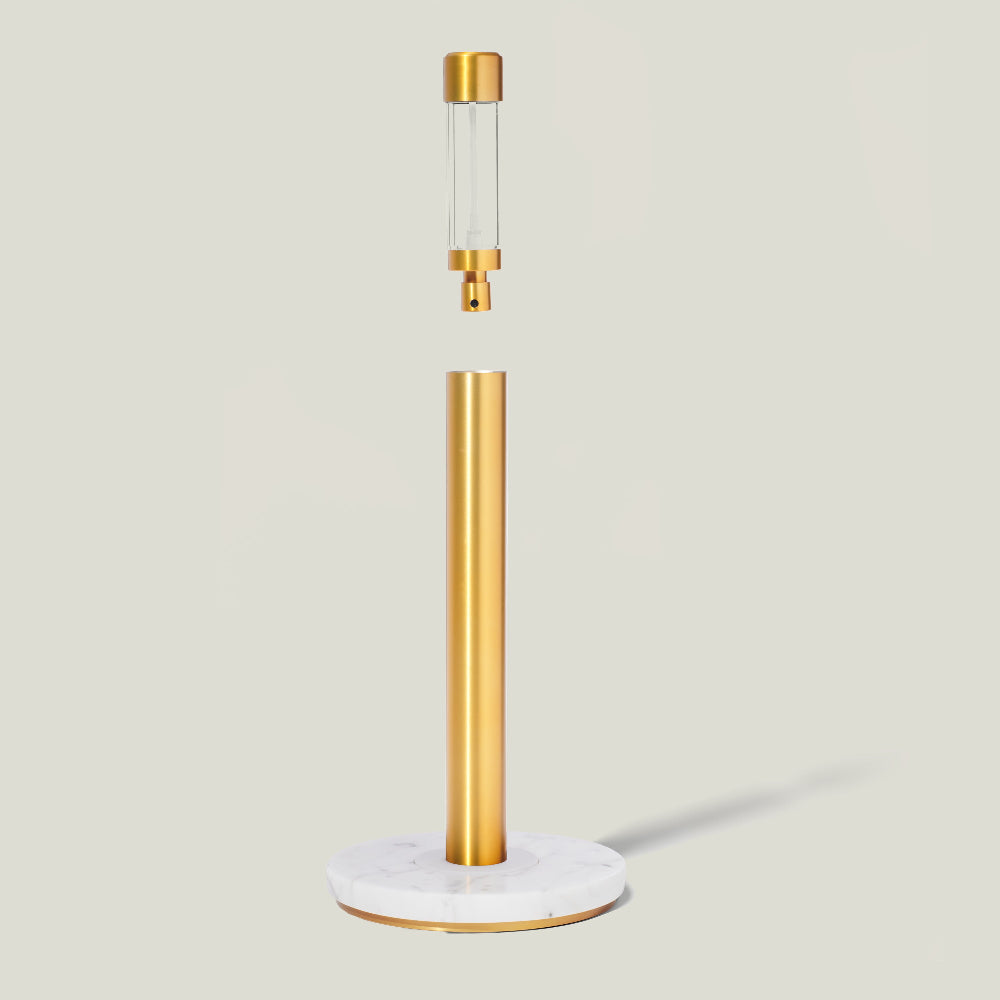 The Obscura Paper Towel Holder plus Spray Bottle