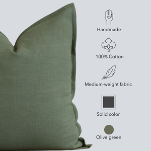 Gávea Solid Color Pillow Cover | Olive Green