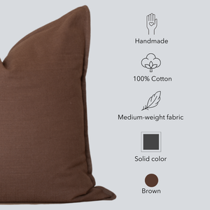 Gávea Solid Color Pillow Cover | Brown