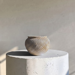 Linden Concrete Vessel, 8"D X 6"H