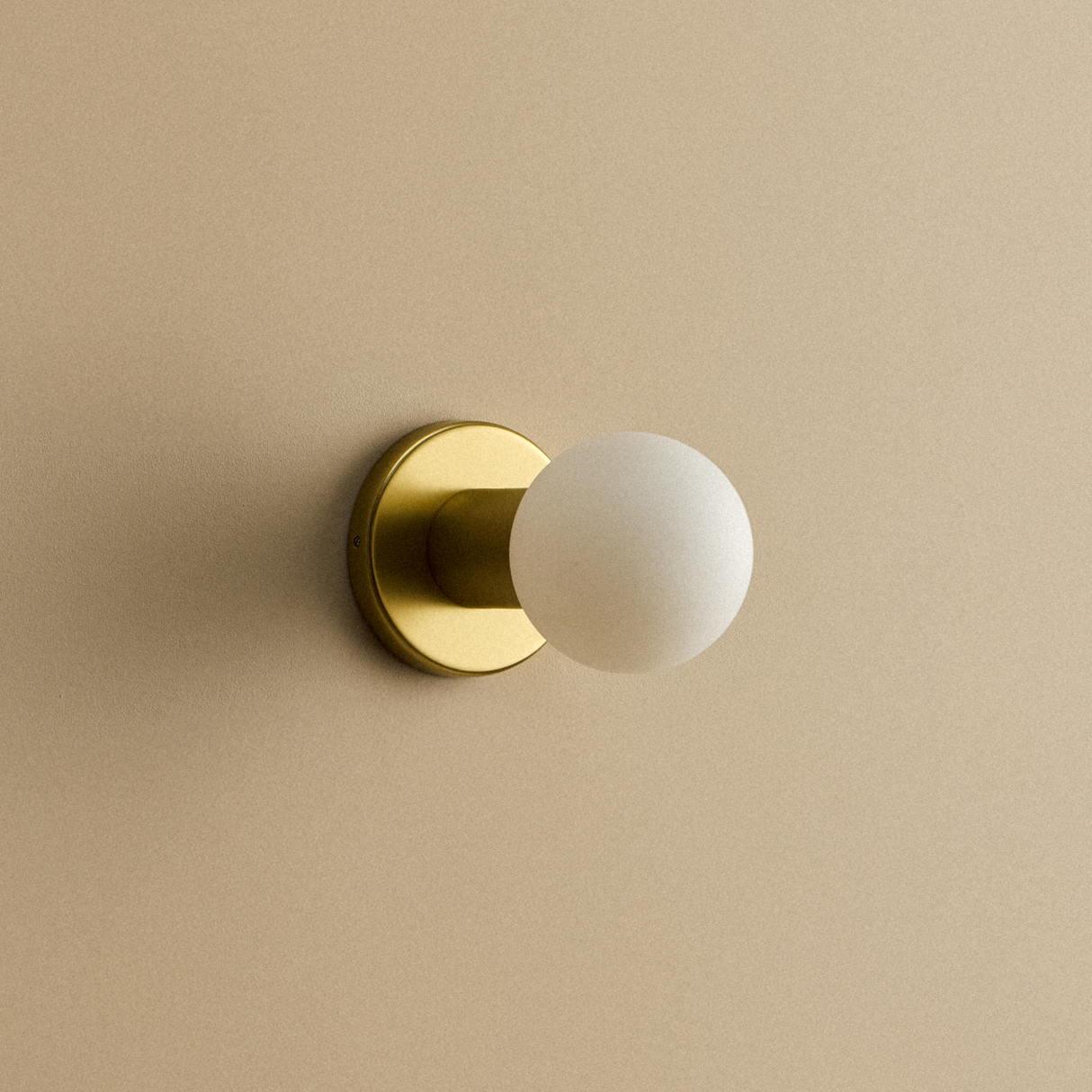Lochan Wall Light in Brass + Sphere III