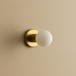 Lochan Wall Light in Brass + Sphere III