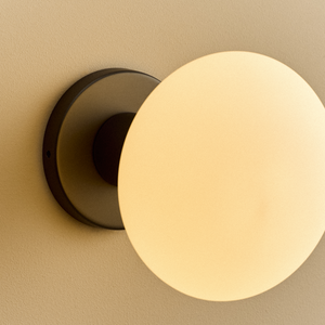 Lochan Wall Light in Graphite + Oval Dim to Warm