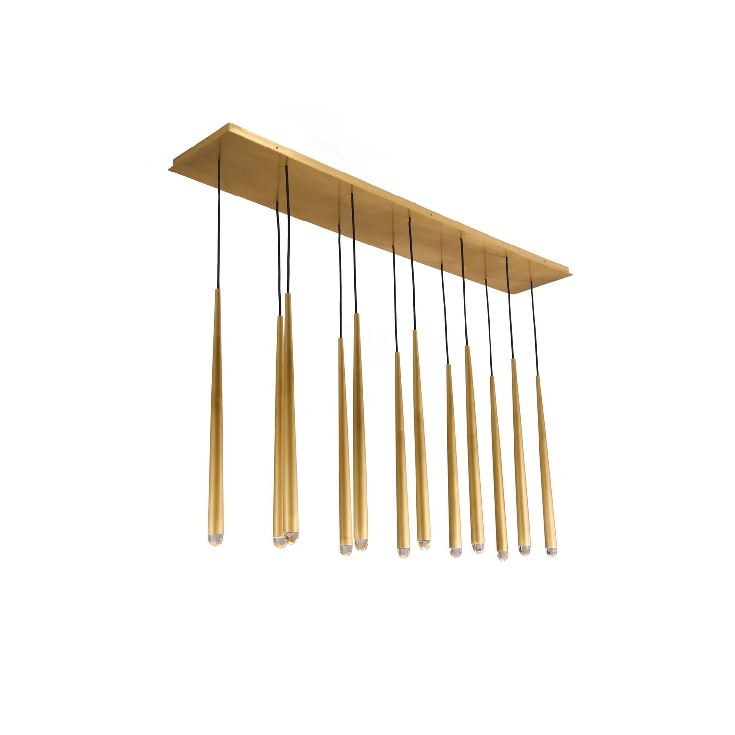 Long Dish Brass Art Crystal Chandelier