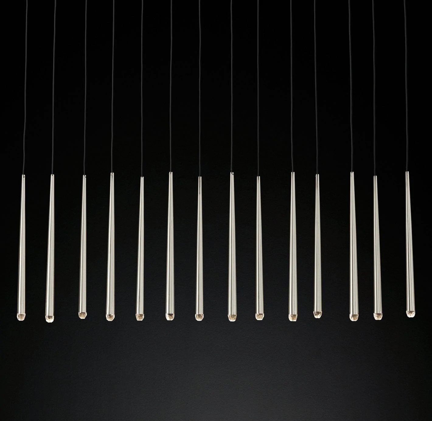 Long Dish Brass Art Crystal Chandelier