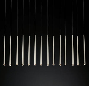 Long Dish Brass Art Crystal Chandelier