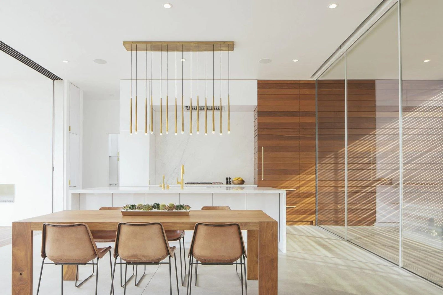 Long Dish Brass Art Crystal Chandelier