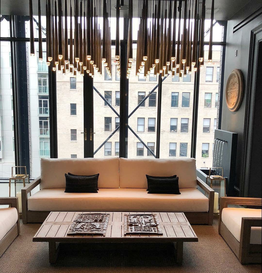 Long Dish Brass Art Crystal Chandelier