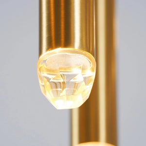 Long Dish Brass Art Crystal Chandelier