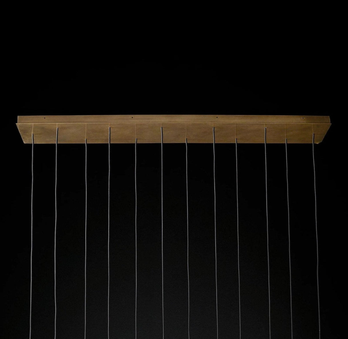 Long Dish Brass Art Crystal Chandelier