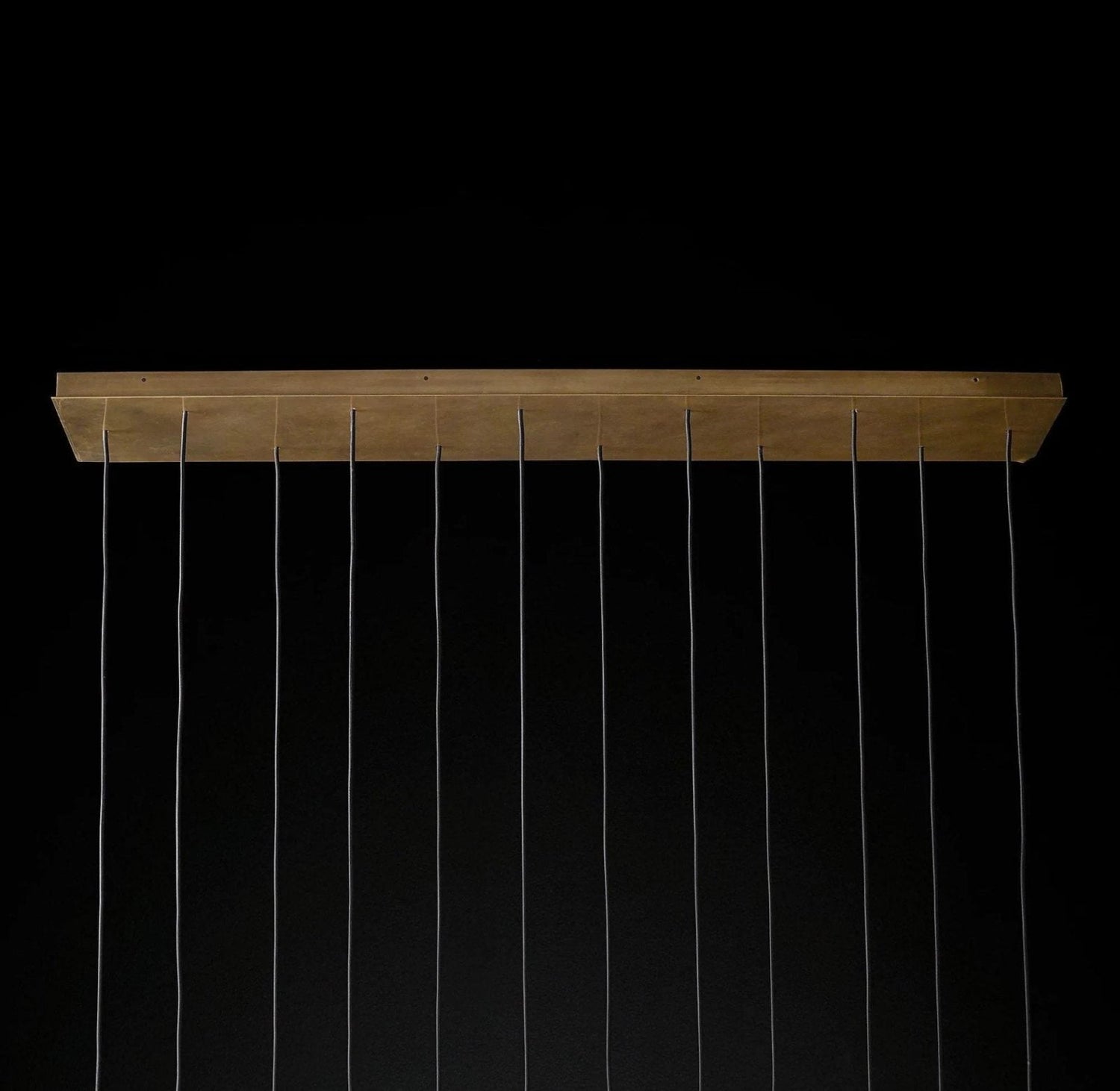 Long Dish Brass Art Crystal Chandelier