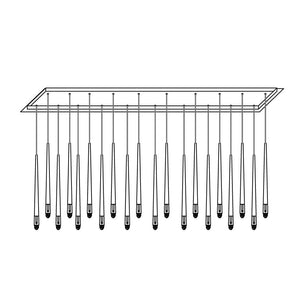 Long Dish Brass Art Crystal Chandelier