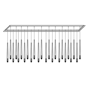 Long Dish Brass Art Crystal Chandelier