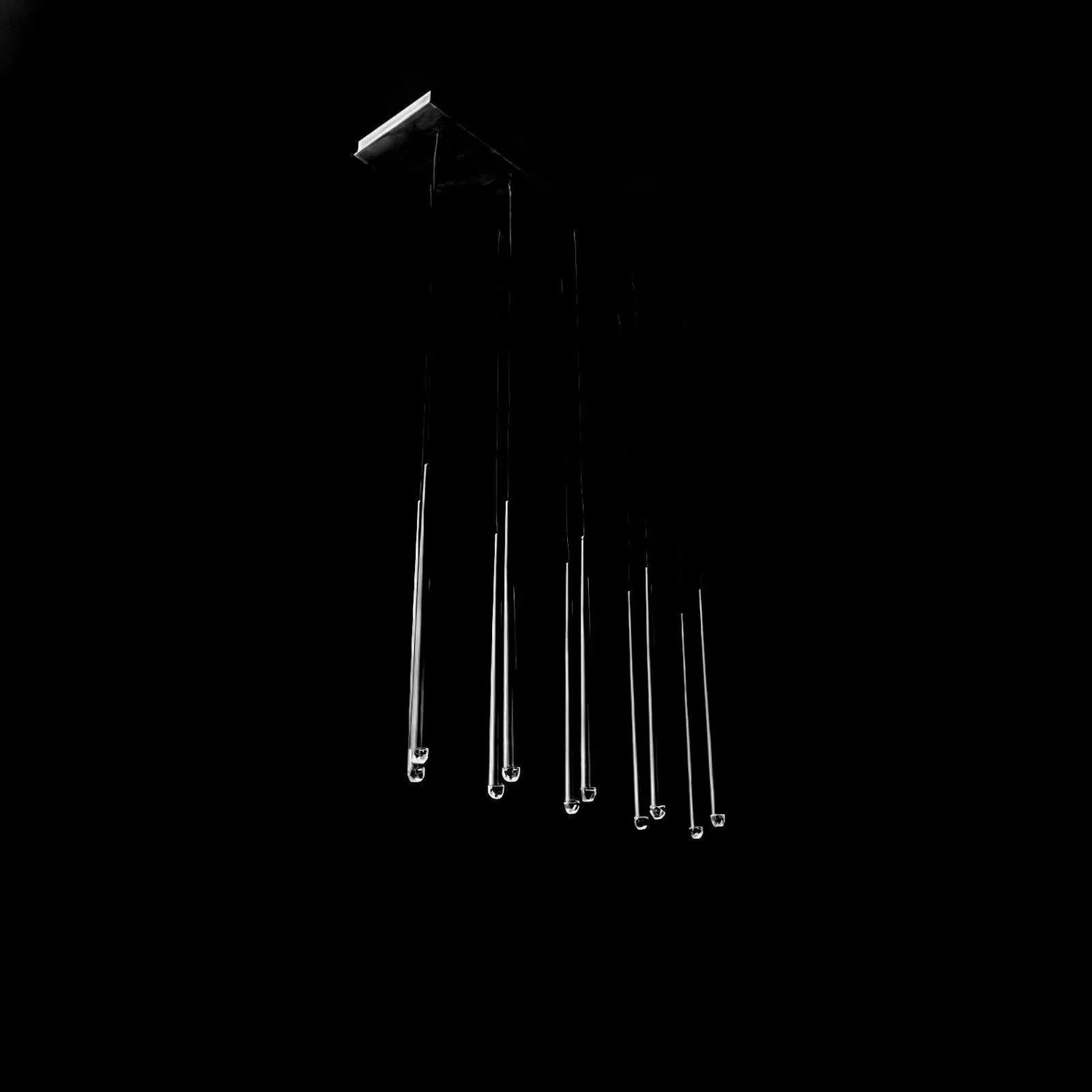 Long Dish Brass Art Crystal Chandelier