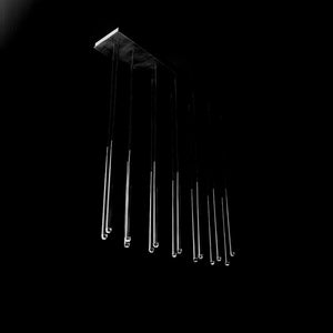 Long Dish Brass Art Crystal Chandelier