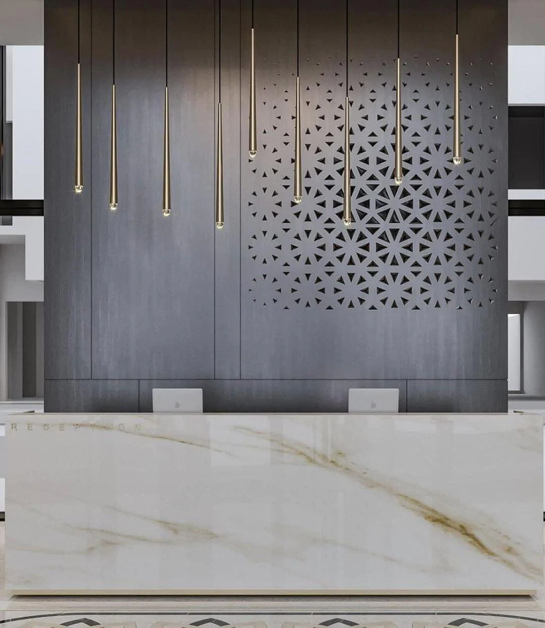 Long Dish Brass Art Crystal Chandelier