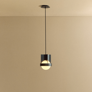 Loop Single Pendant in Dark Grey + Sphere IV